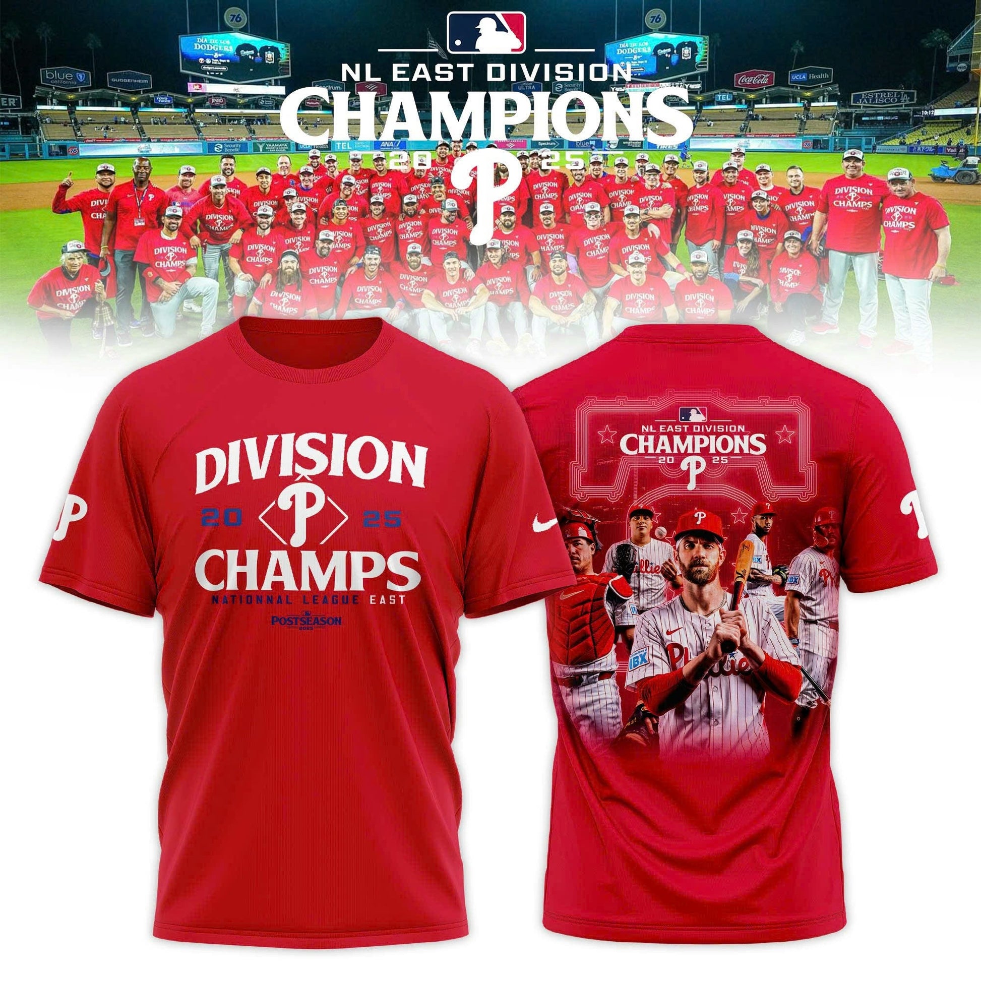 Philadelphia Phillies BACK-TO-BACK NL EAST CHAMPIONS T-Shirt