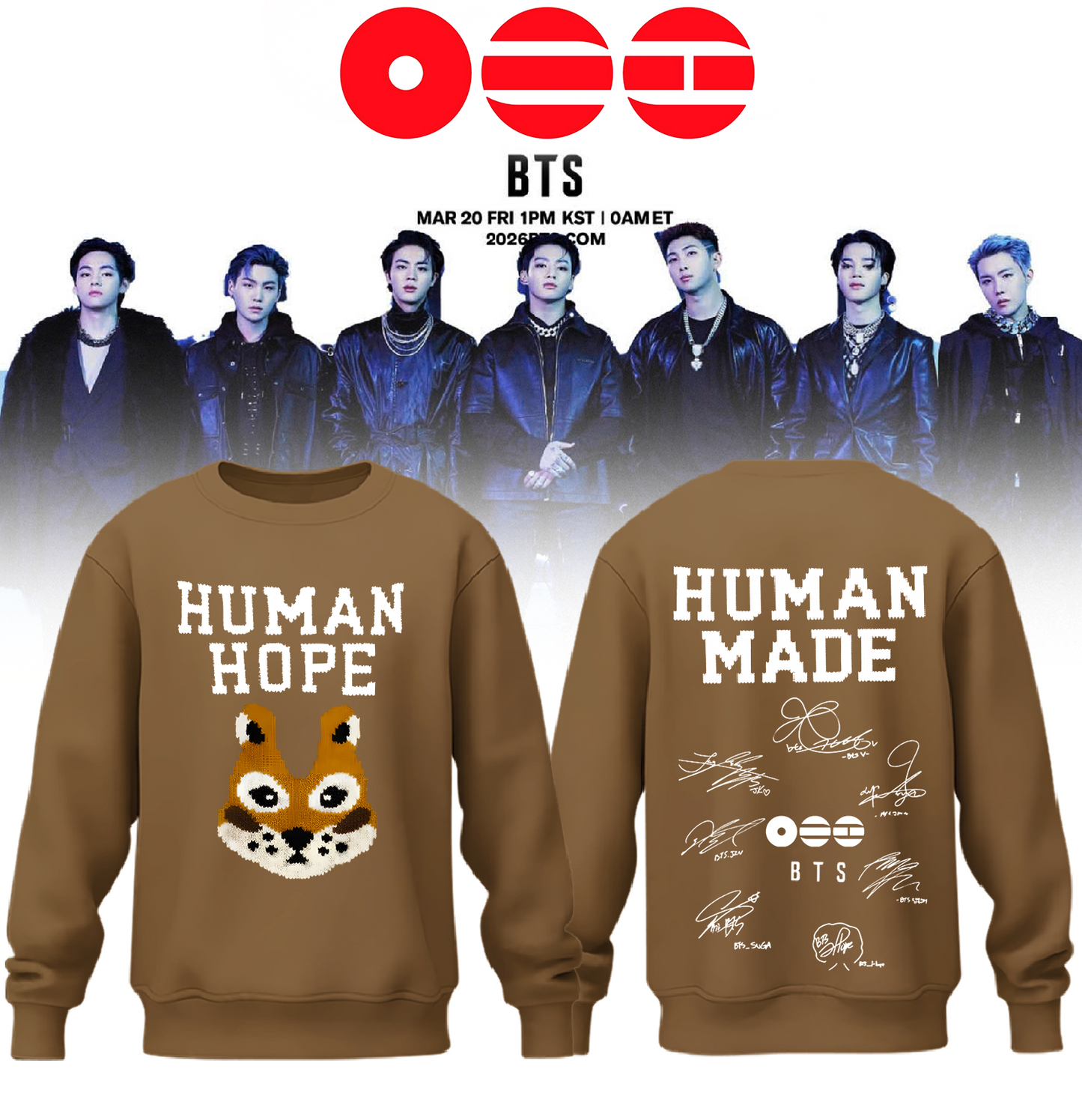 .BTS The 5th Album Release Limited Edition Signature – Sweatshirt