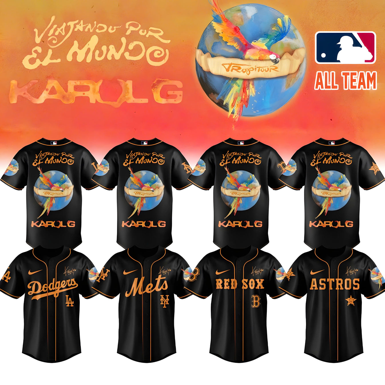 Baseball x Karol G – Nos Vamos de Tour JERSEY(All Team)