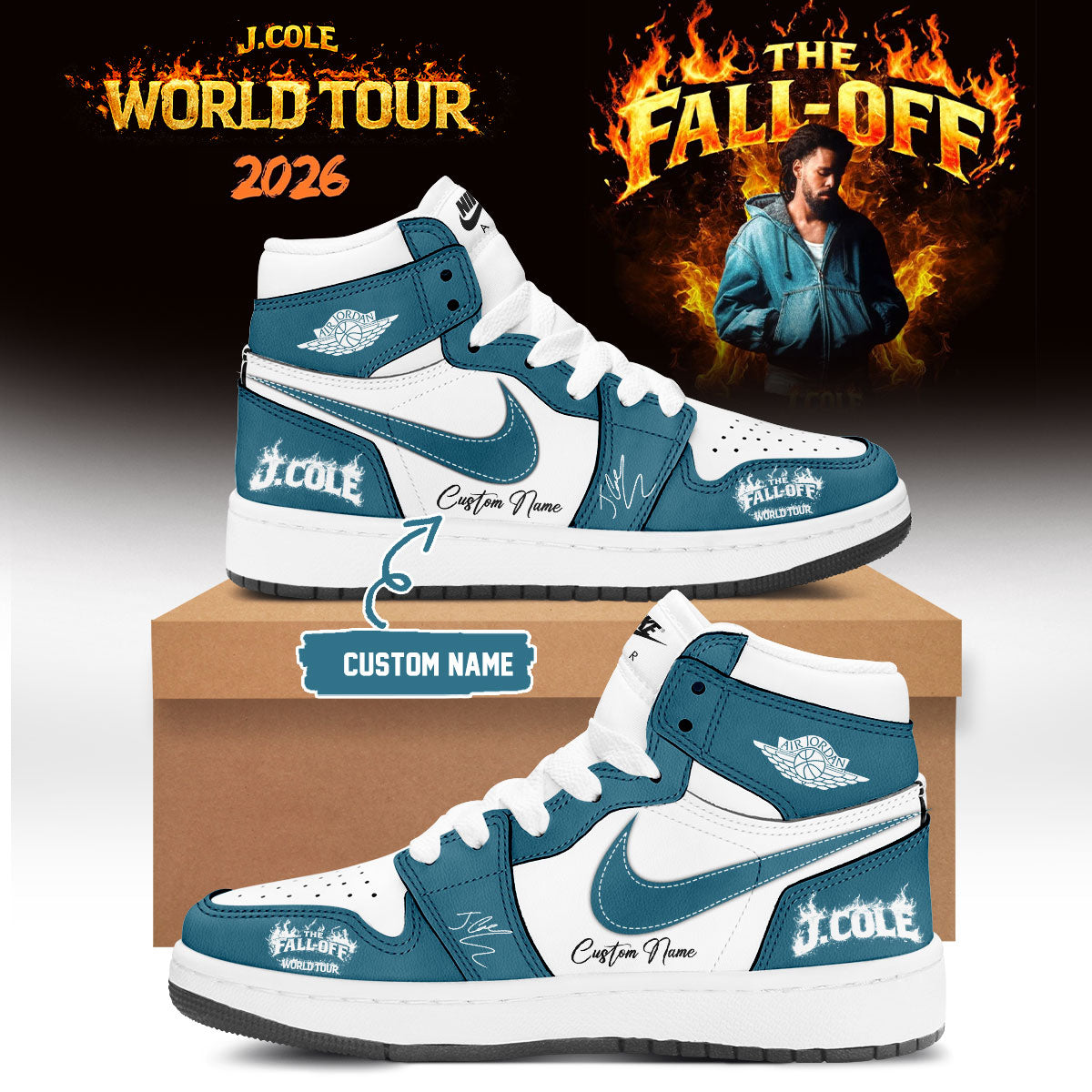 J. Cole – “The Fall-Off Tour” – Limited Edition Signature – Shoes