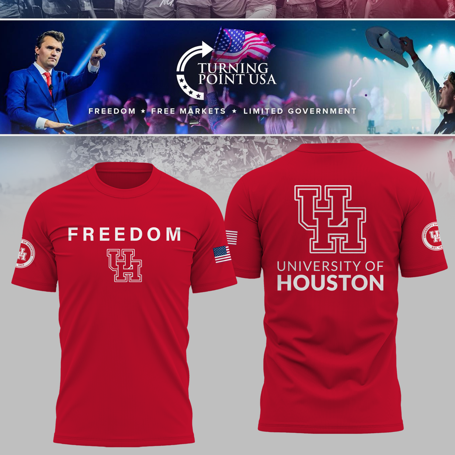 Limited Edition Houston University Freedom T-Shirt