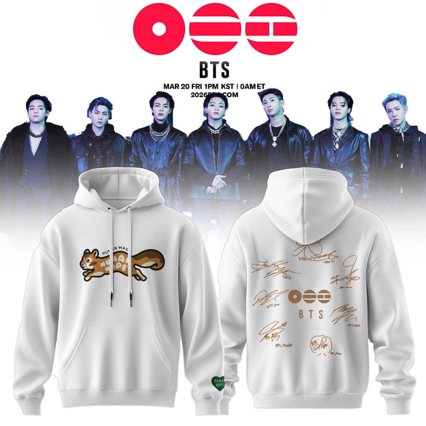 ..BTS The 5th Album Release Limited Edition Signature – Hoodie