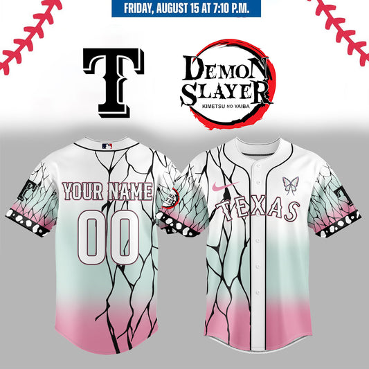 ,,,,Texas Rangers _  Limited Edition Demon Slayer Jersey 2025 (Custom Name & Number)