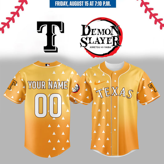 ,,,,Texas Rangers _  Limited Edition Demon Slayer Jersey 2025 (Custom Name & Number)