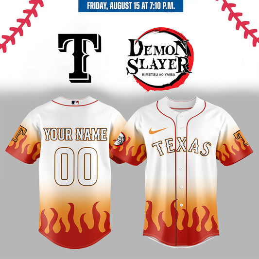 ,,,,Texas Rangers _  Limited Edition Demon Slayer Jersey 2025 (Custom Name & Number)