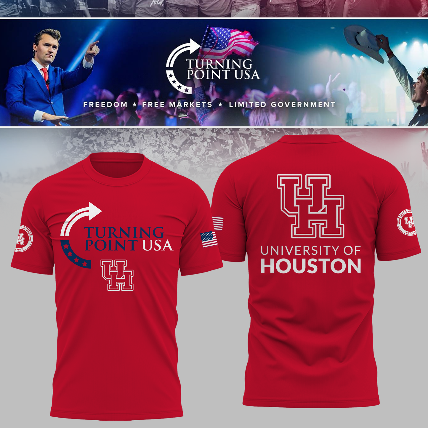 Limited Edition Houston University Freedom T-Shirt