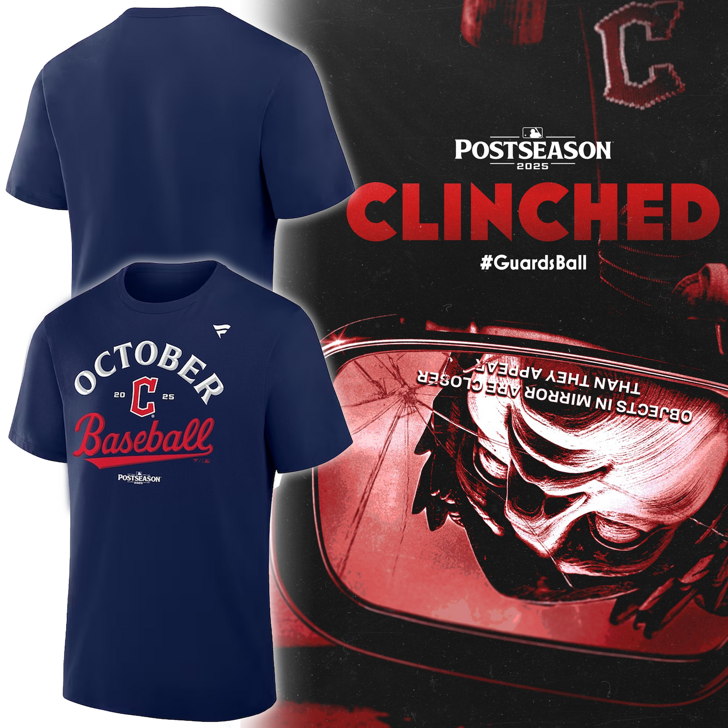 Cleveland Guardians 2025 Postseason Locker Room T-Shirt