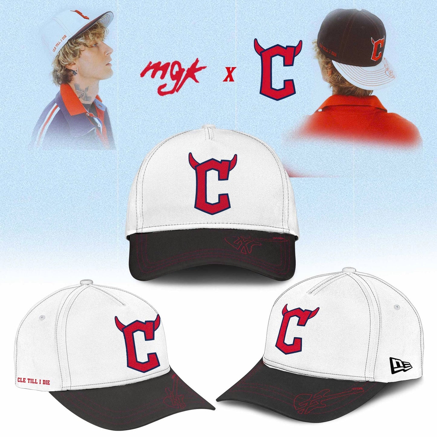 Cleveland Guardians x Mgk 2025 Limited Edition Jersey White