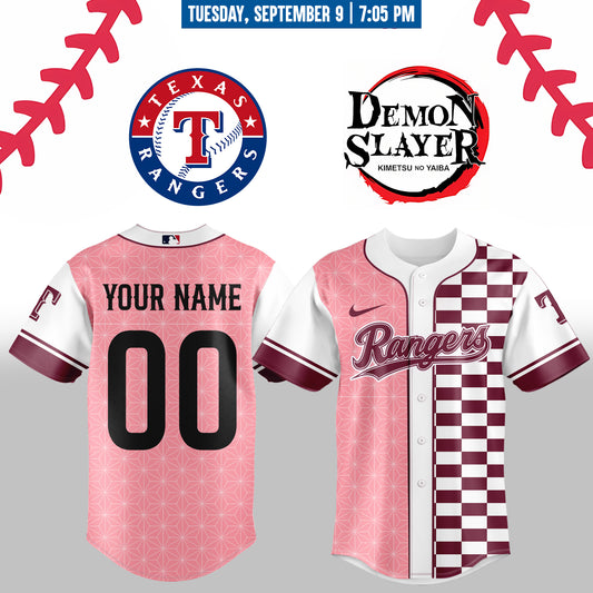 ,,,,Texas Rangers _  Limited Edition Demon Slayer Jersey 2025 (Custom Name & Number)