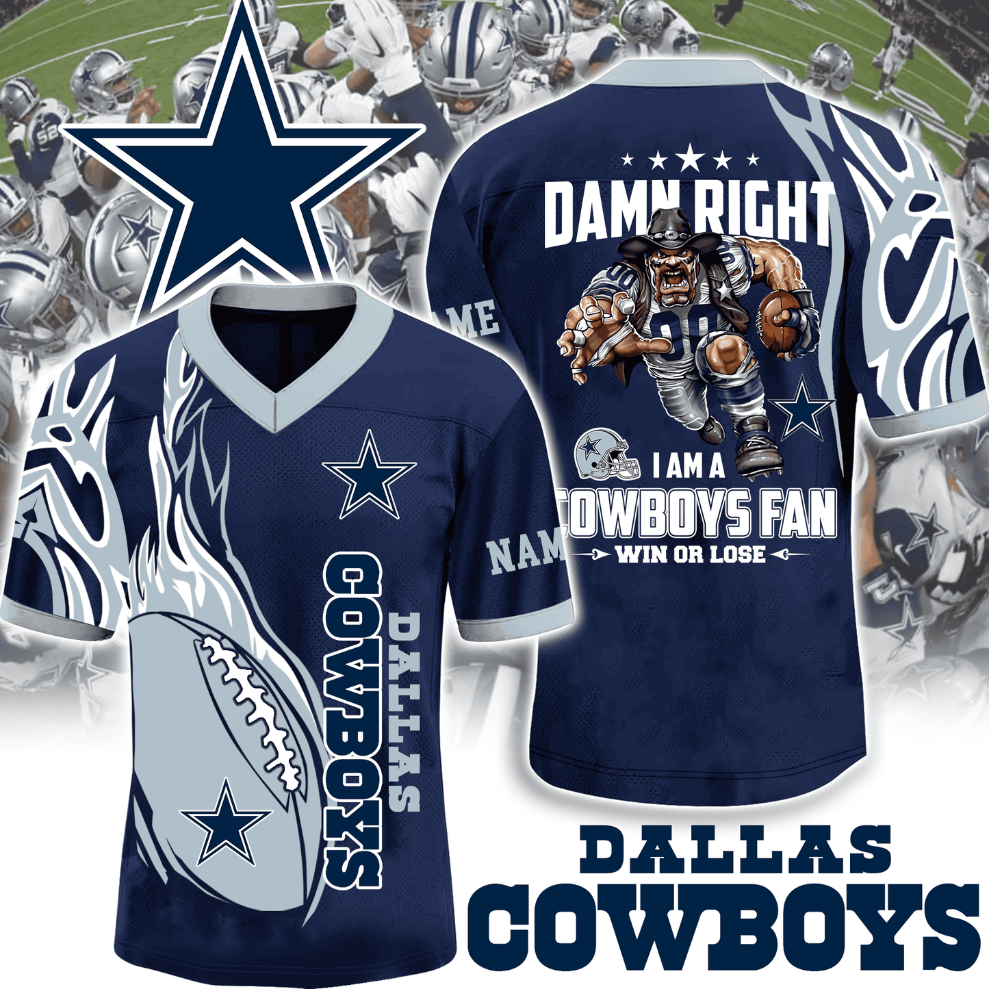 Dallas Cowboys Fan Jersey