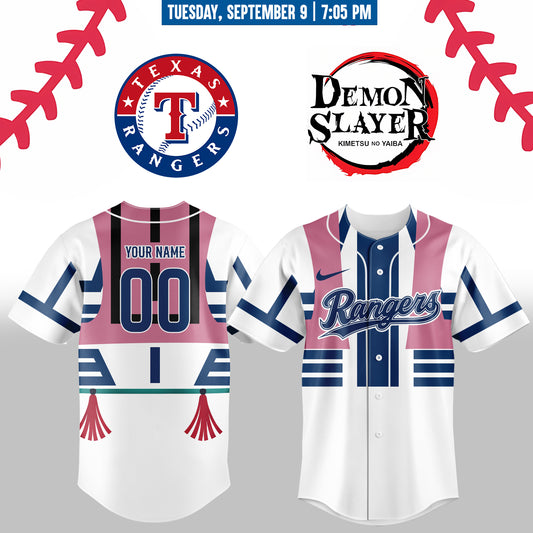 ,,,,Texas Rangers _  Limited Edition Demon Slayer Jersey 2025 (Custom Name & Number)