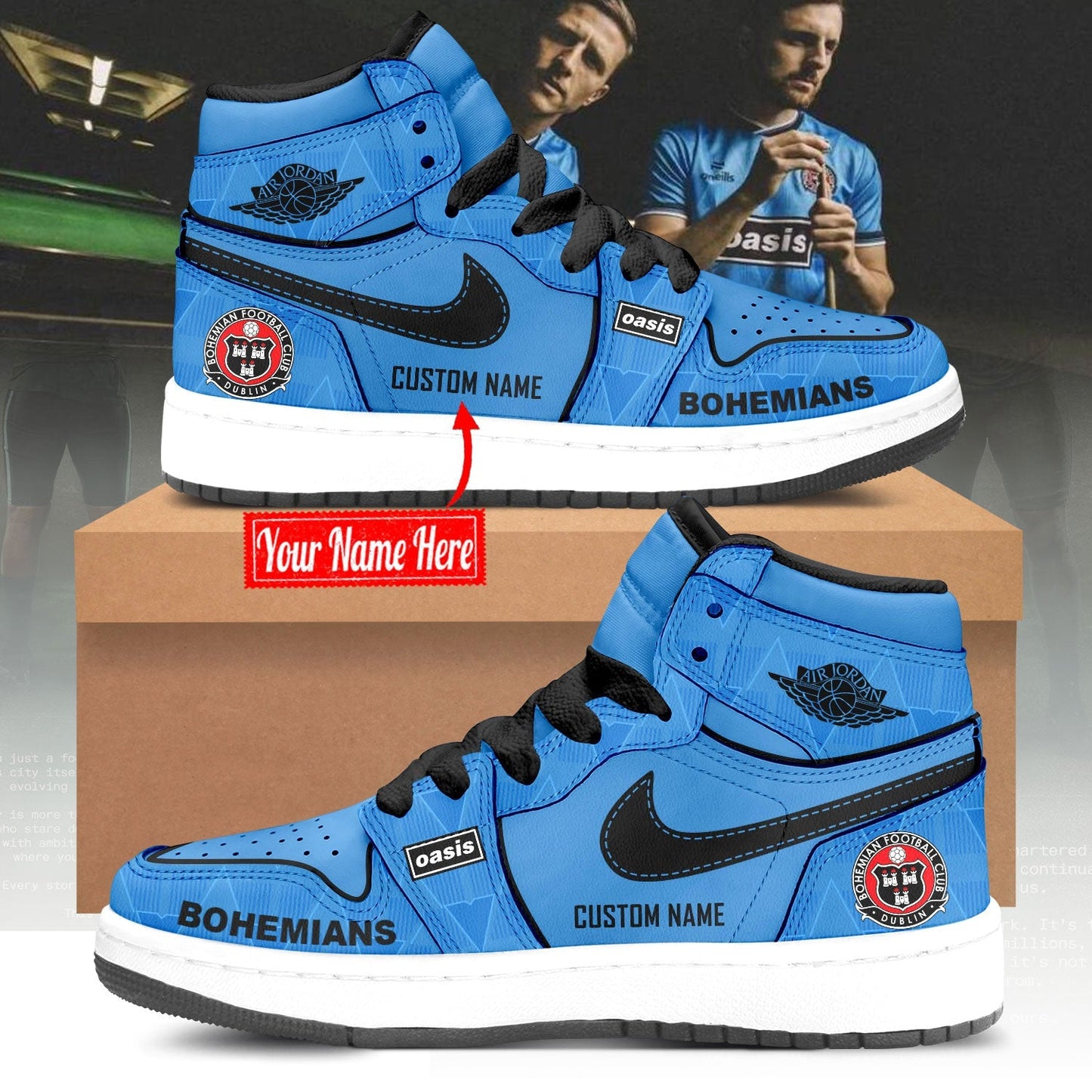Bohemian F.C. Our 2026 Away Uniform Limited Edition AJ1 Sneakers