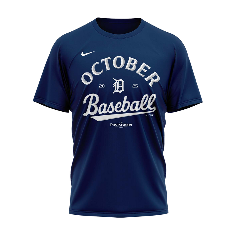 Detroit Tigers 2025 Postseason Locker Room T-Shirt