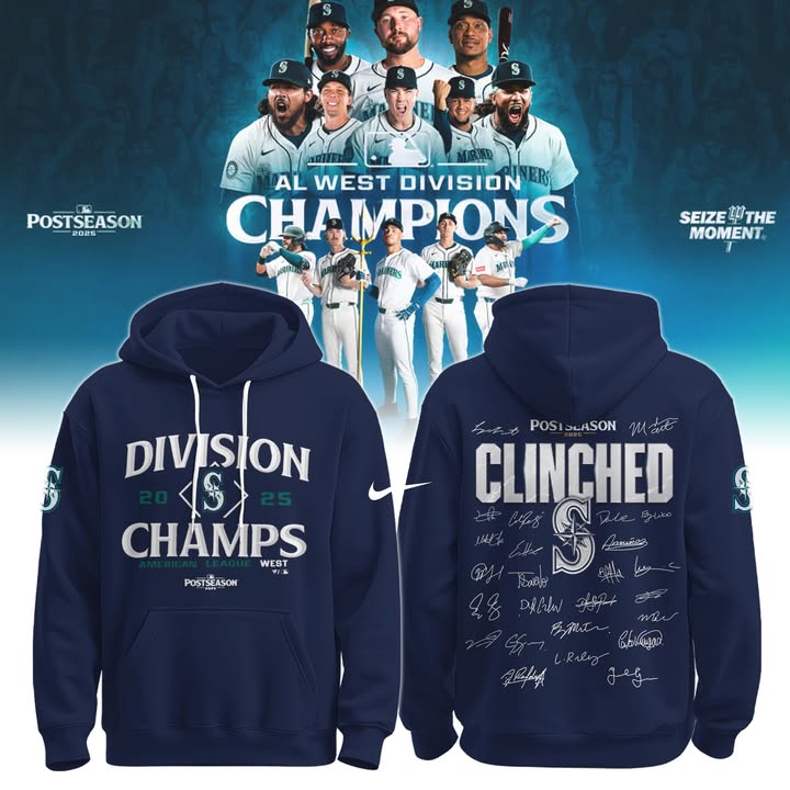 Seattle Mariners 2025 AL West Division Champions Limited Hoodie