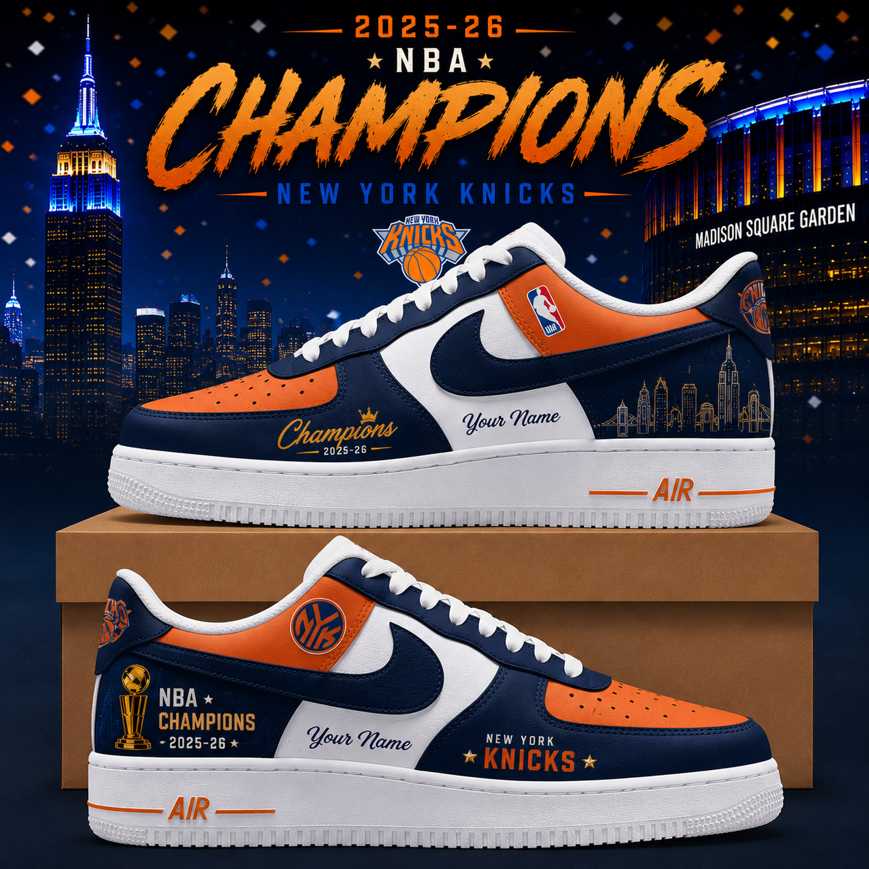 New York Knicks 2026 NBA Champions AF1 Sneaker