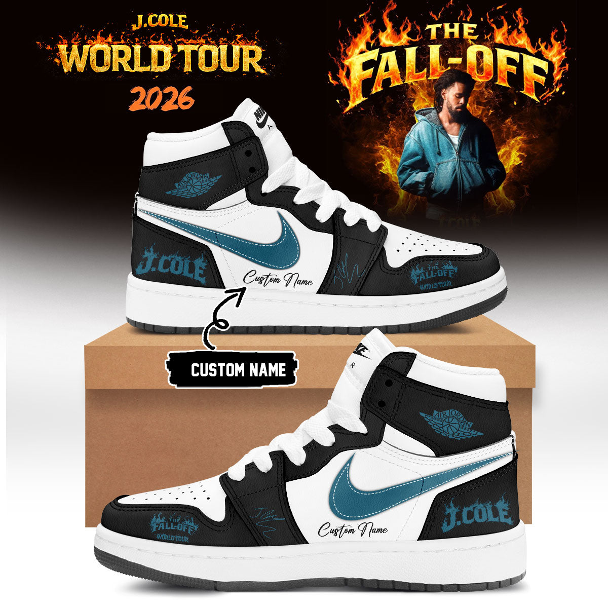J. Cole – “The Fall-Off Tour” – Limited Edition Signature – Shoes