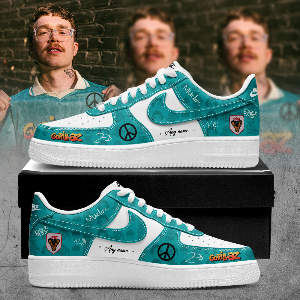 Gorillaz The Mountain Tour (2026–2027) Blue Signature Custom Name Shoes