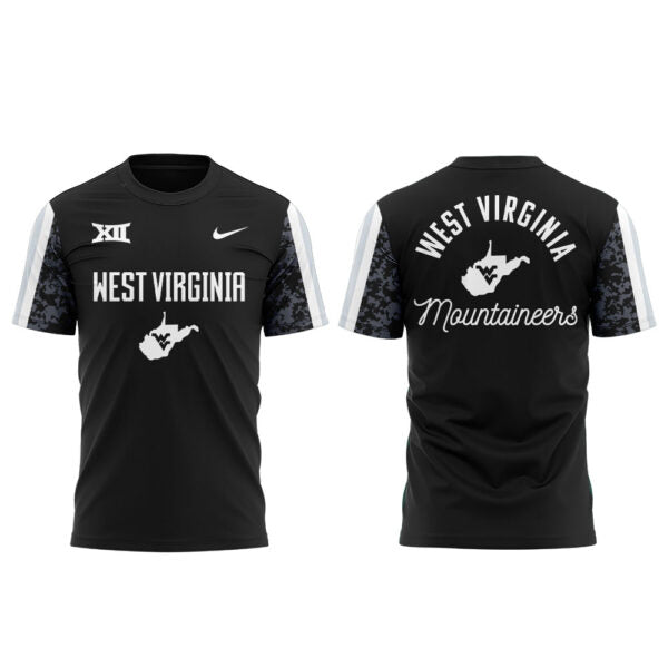 West Virginia Football Charcoal Black Suit 2025 Combo Shirt