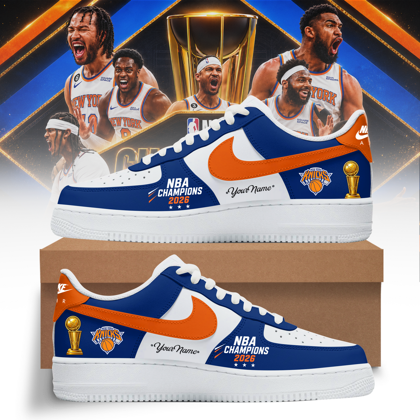 Custom New York Knicks Champions NBA Sneaker