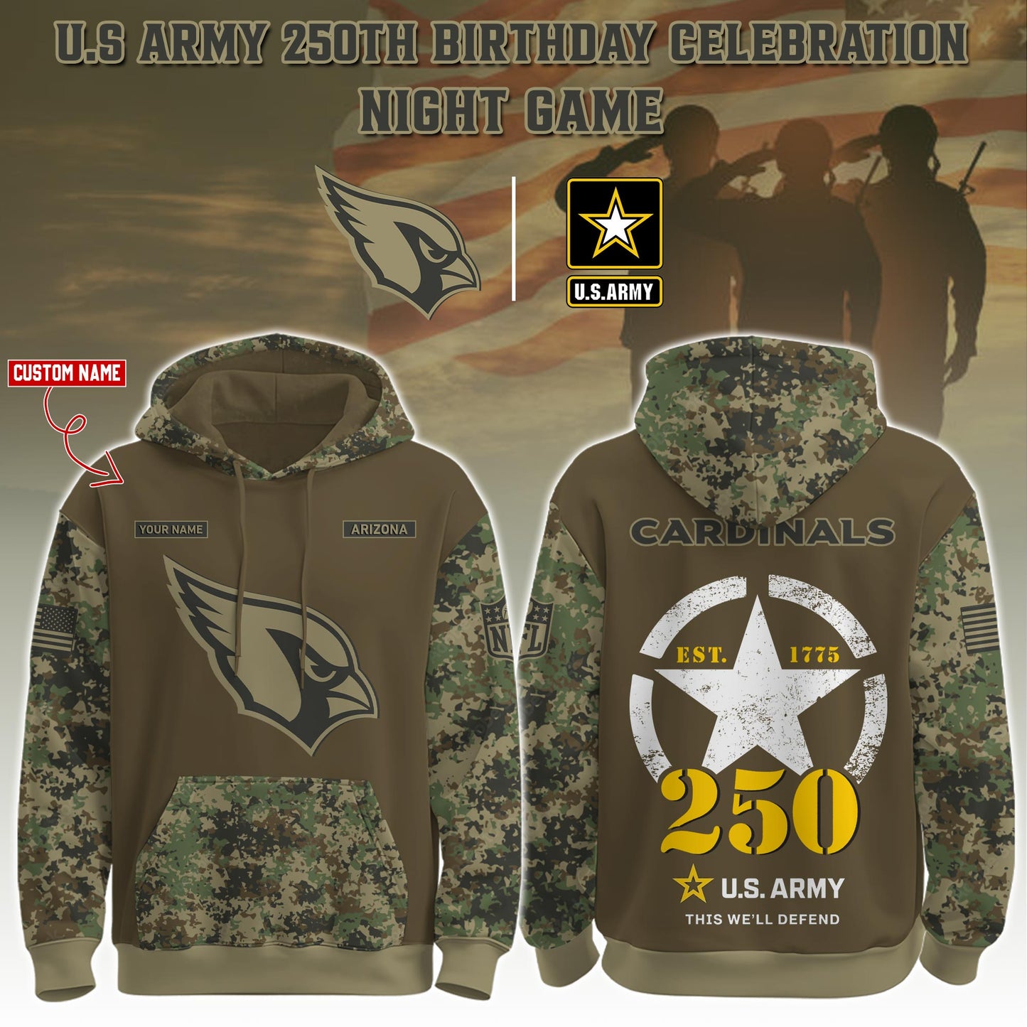 ARI-Army 250th Birthday Hoodie Limited Edions