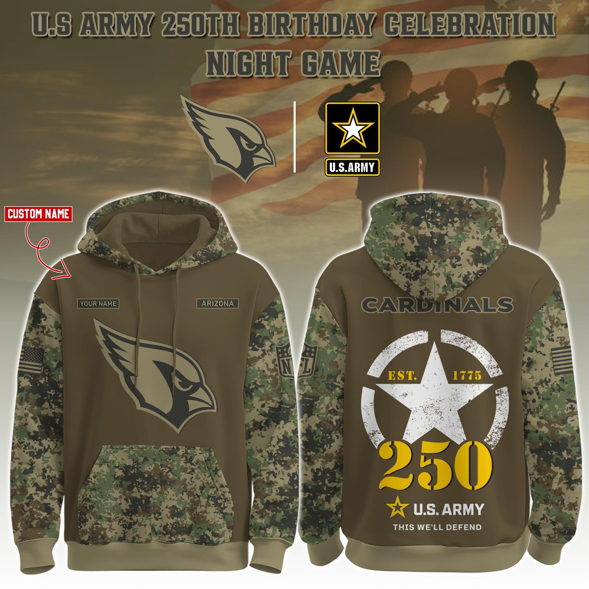 ARI-Army 250th Birthday Hoodie Limited Edions