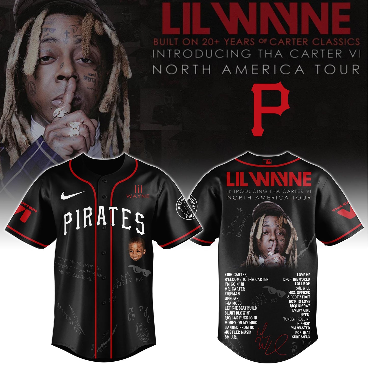 PIT Special Lil Wayne "Tha Carter VI" Tour Limited Edition Jersey