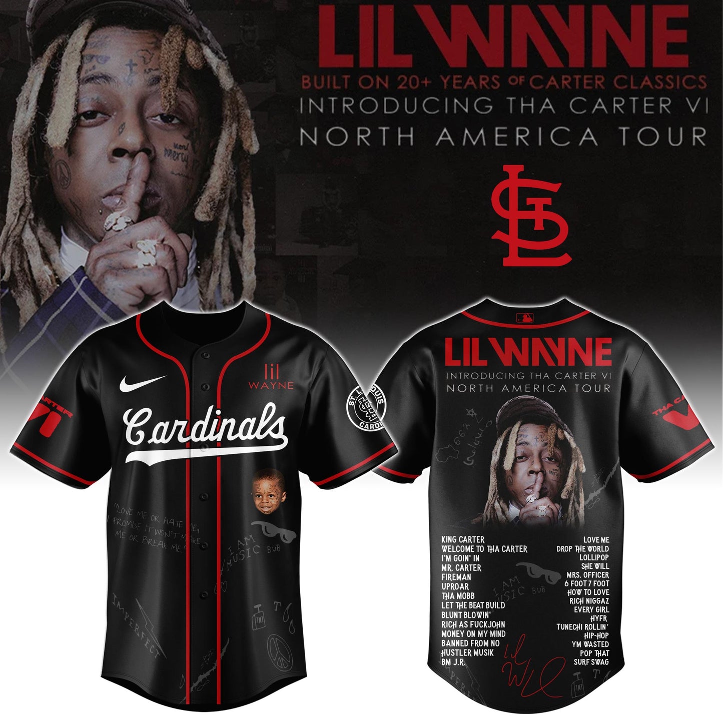 STL Special Lil Wayne "Tha Carter VI" Tour Limited Edition Jersey