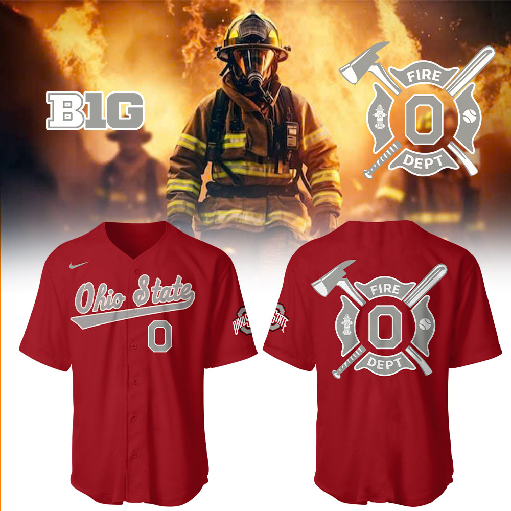 Ohio State Baseball x Firefighter Appreciation Night Jersey-LL250317016