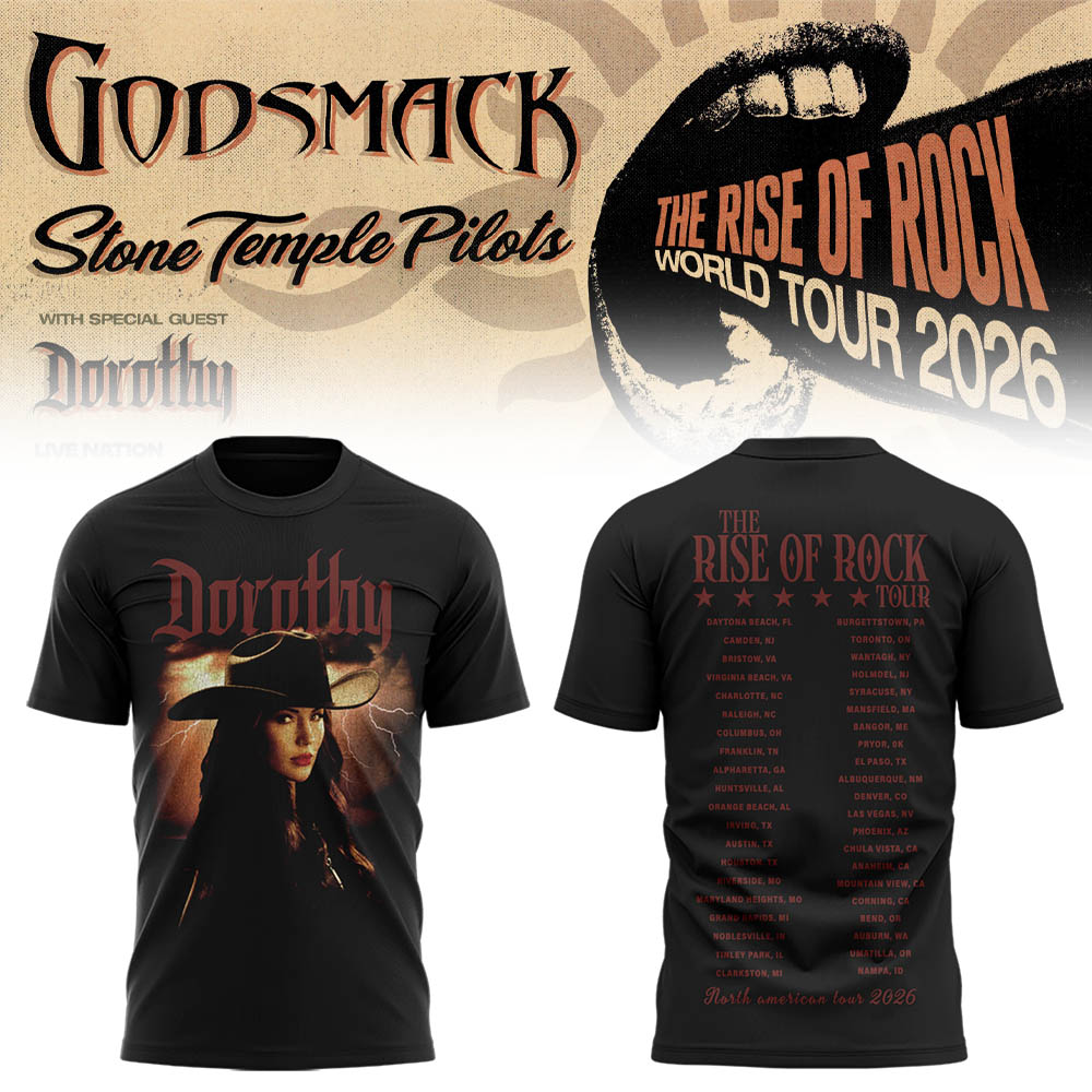 Limited Edition “The Rise Of Rock” Tour 2026 Tshirt