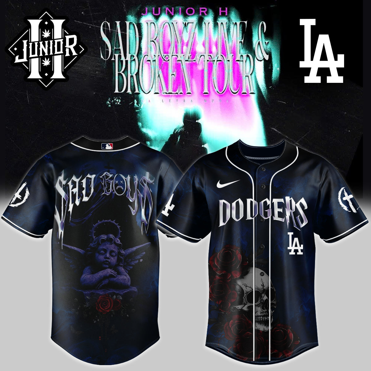 _            Los Angeles Dodgers x Junior H – "AD BOYZ LIVE & BROKEN TOUR 2025"
