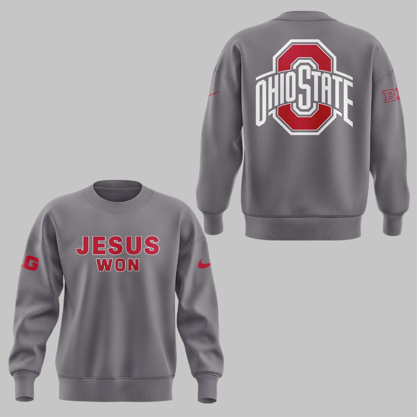 Limited Edition JESUS WON Gray Sweatshirt-ND090925113