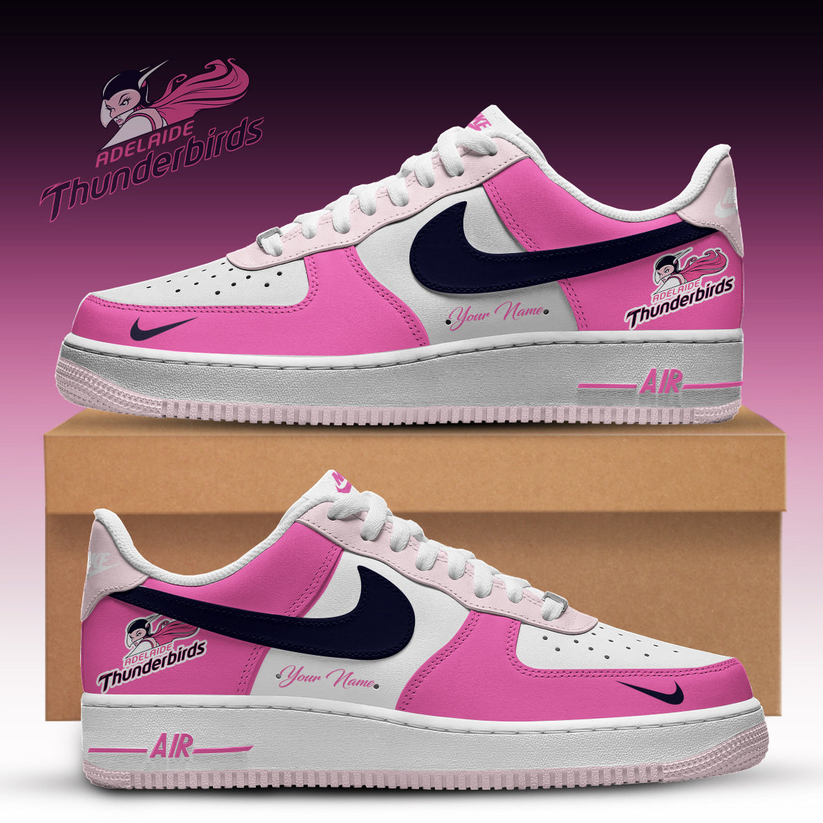 Adelaide Thunderbirds Edition Nike Air Force 1 Low Custom For Fans 03