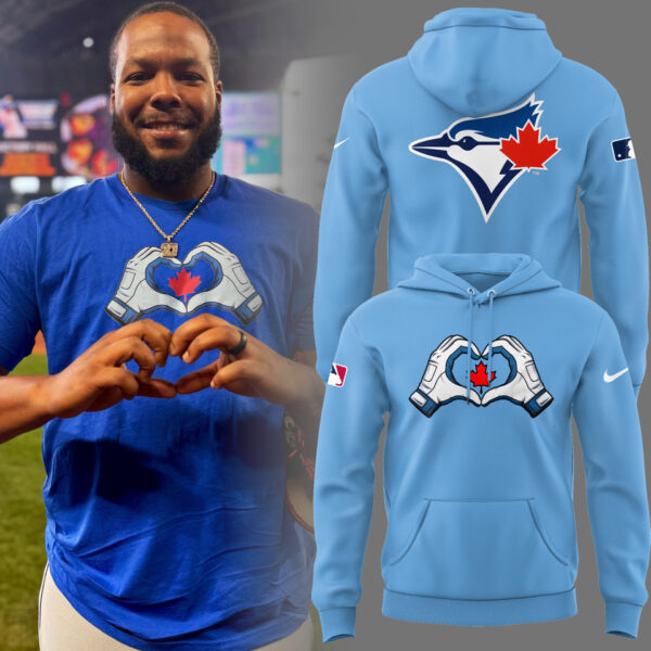 Limited Edition Blue Jays Baseball Vladdy George’s signature hand heart Hoodie