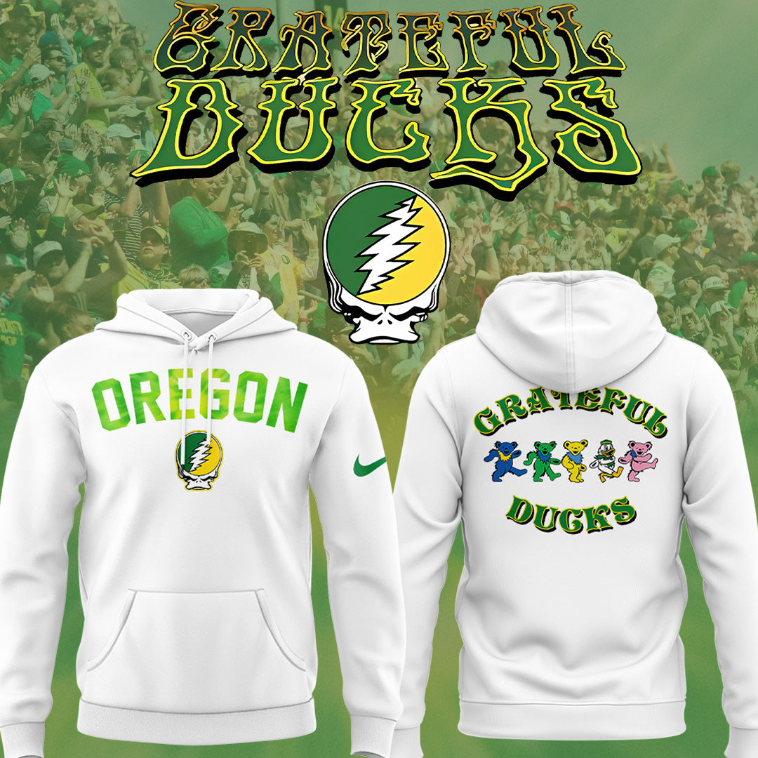 Special Edition "Grateful Ducks" 2025 White Hoodie-PU25080101