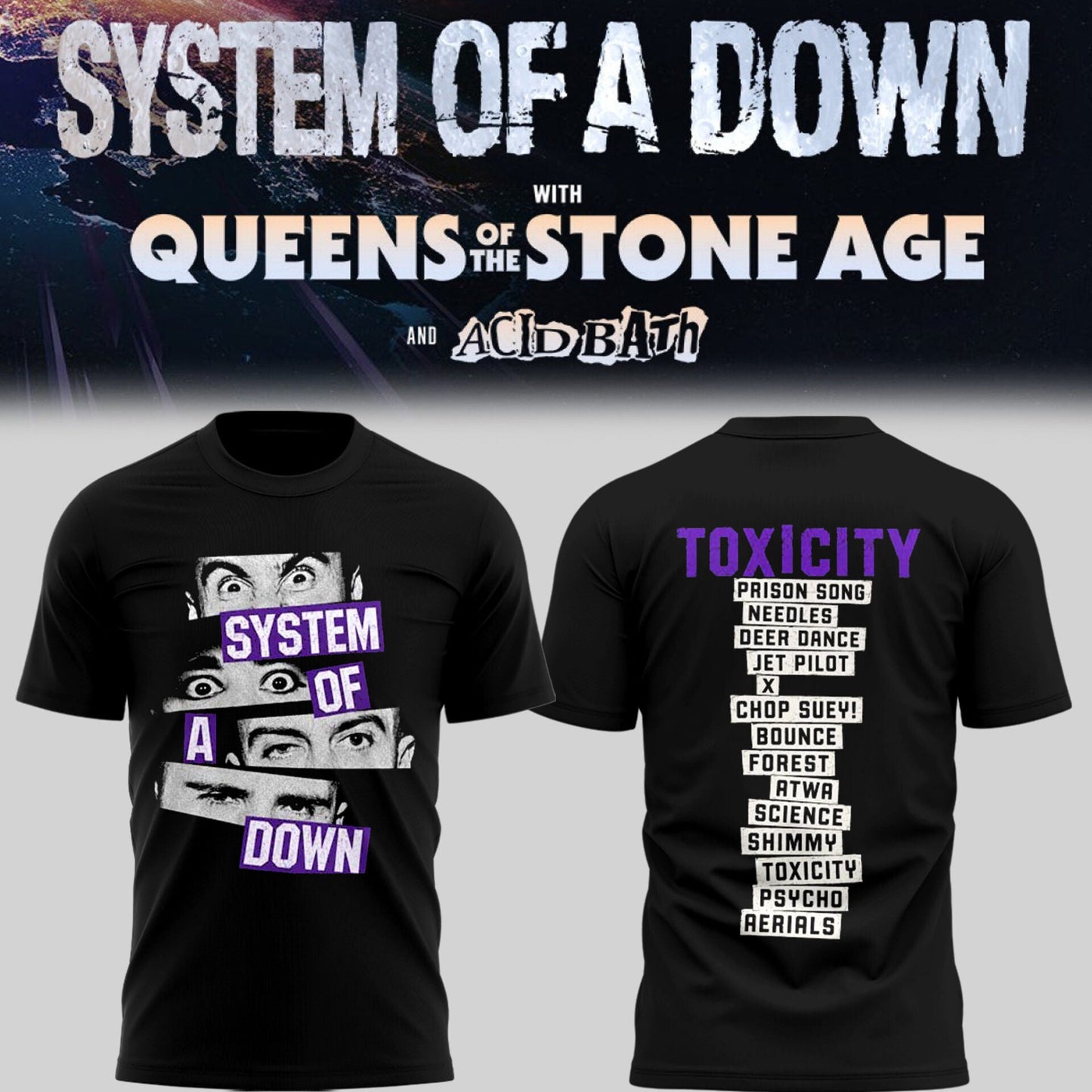 Limited Edition SOAD UK & Europe Stadium Tour 2026 T-Shirt