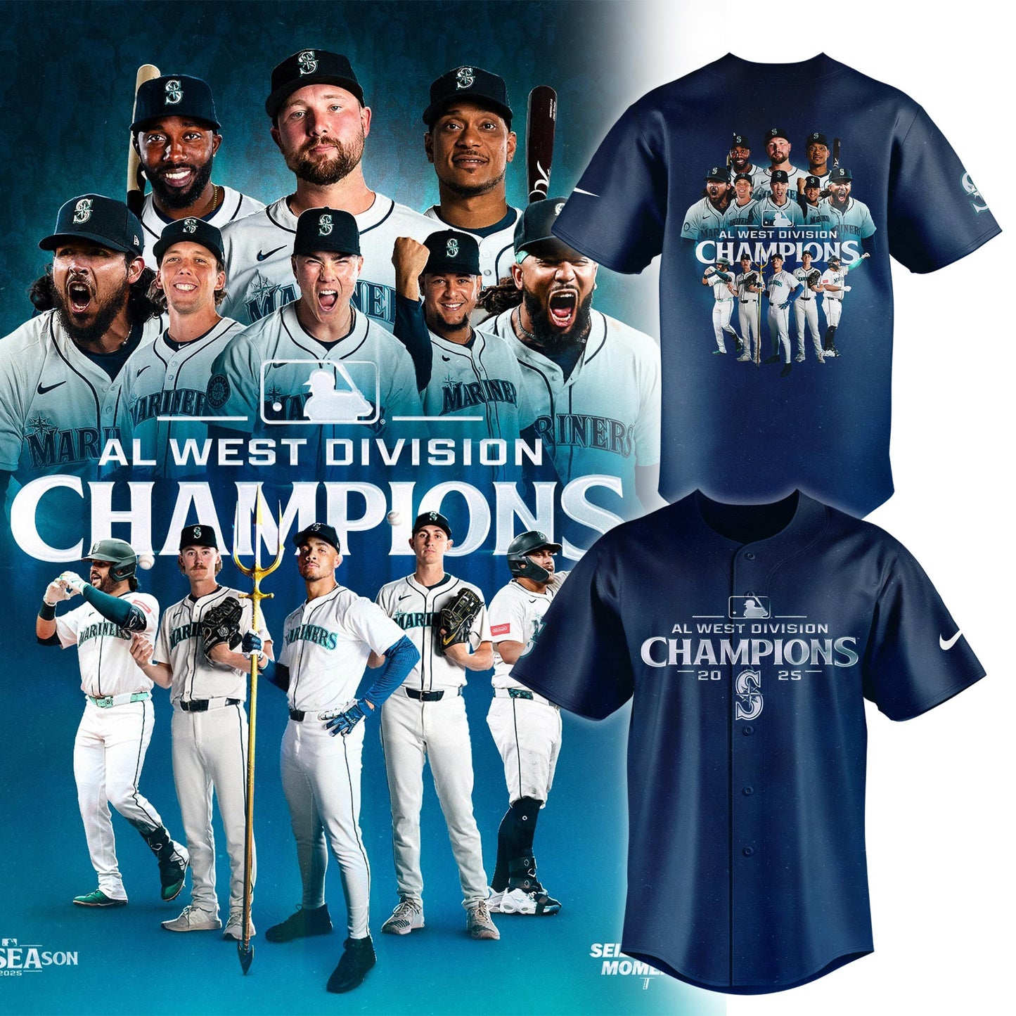 Seattle Mariners 2025 AL West Division Champions Limited Jersey