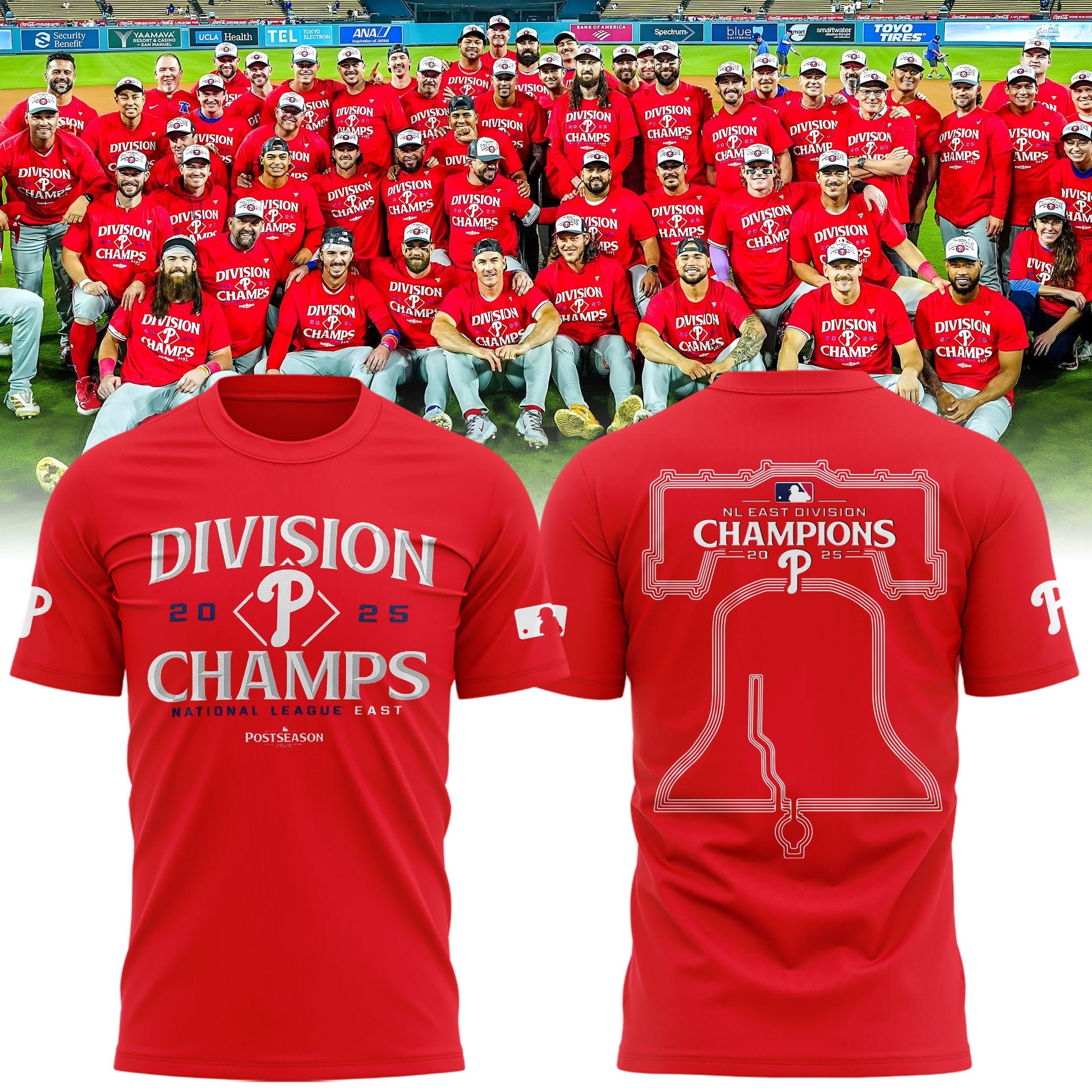 Philadelphia Phillies BACK-TO-BACK NL EAST CHAMPIONS T-Shirt