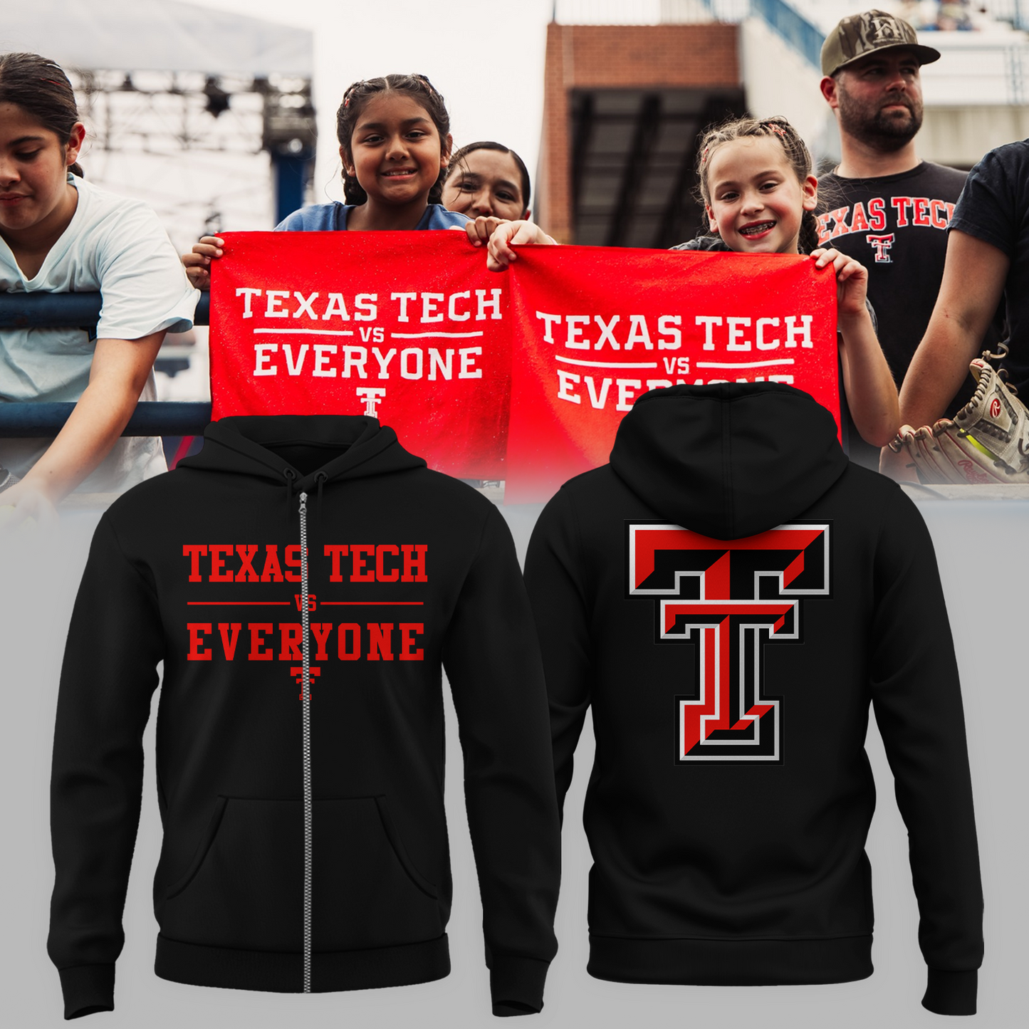 🔥 Texas Tech Special “Texas Tech Vs Everyone” Limited Edition Zip Hoodie