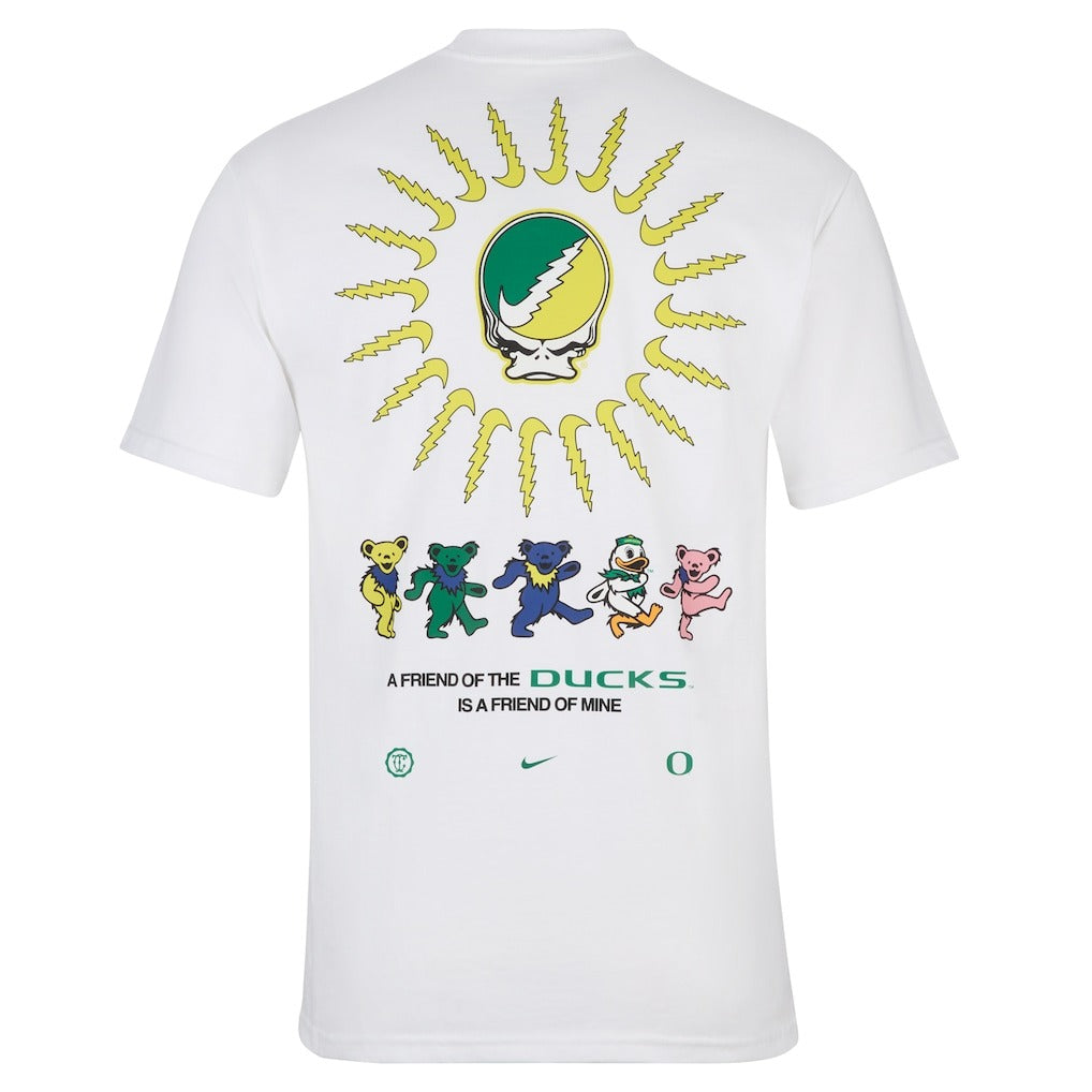 Oregon Ducks Grateful Ducks Dancing Bears T-Shirt - White