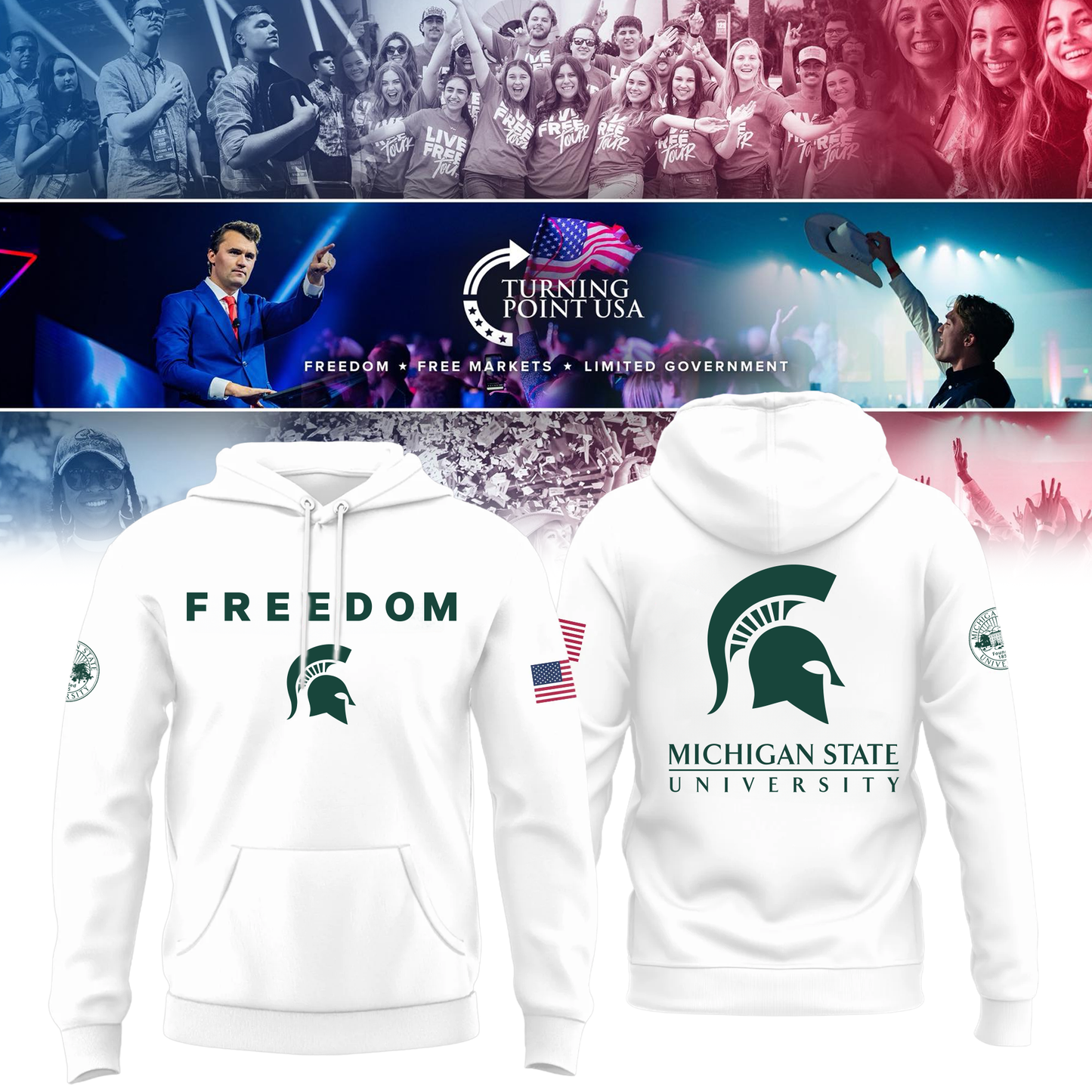 Michigan State University x Turning Point USA Hoodie