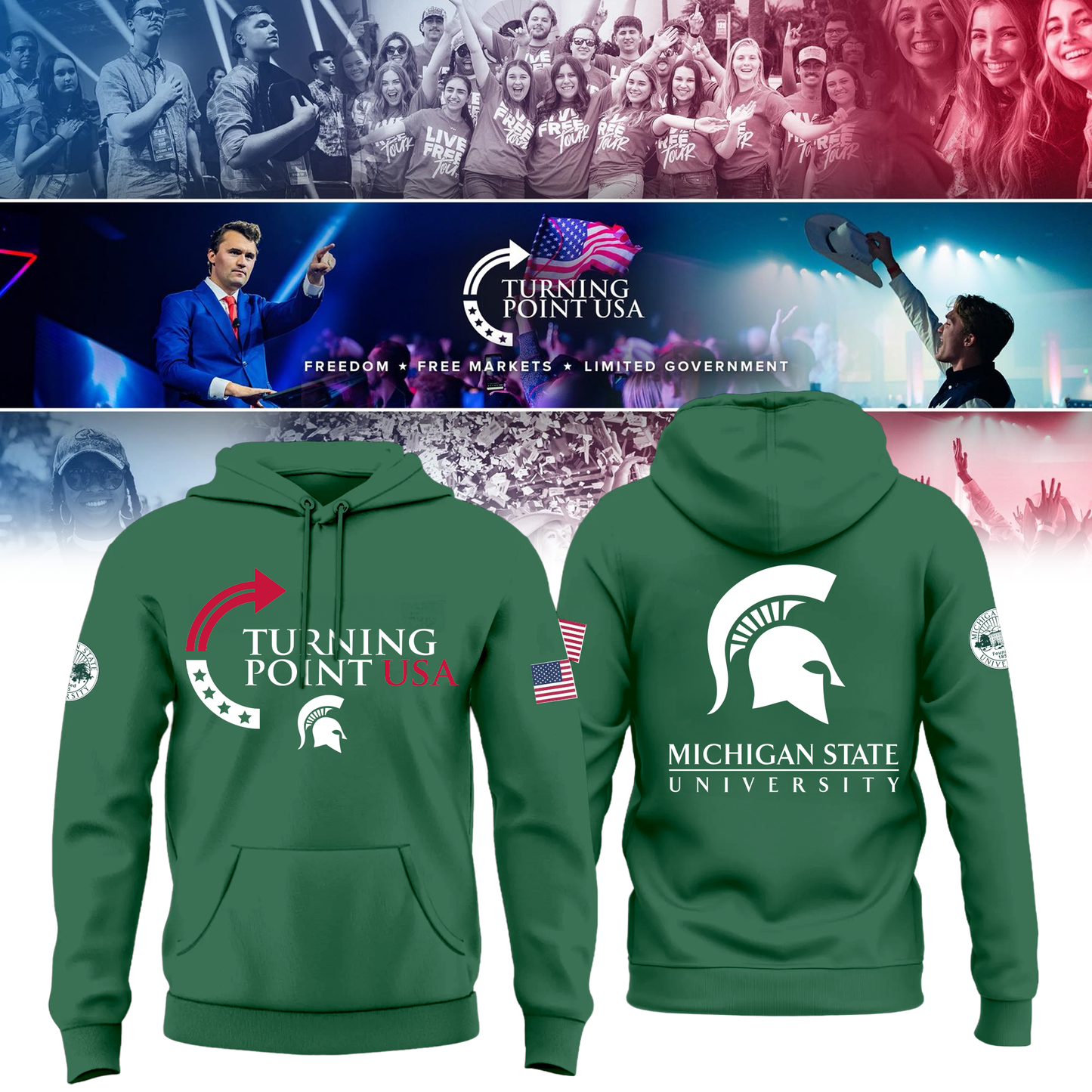 Michigan State University x Turning Point USA Hoodie