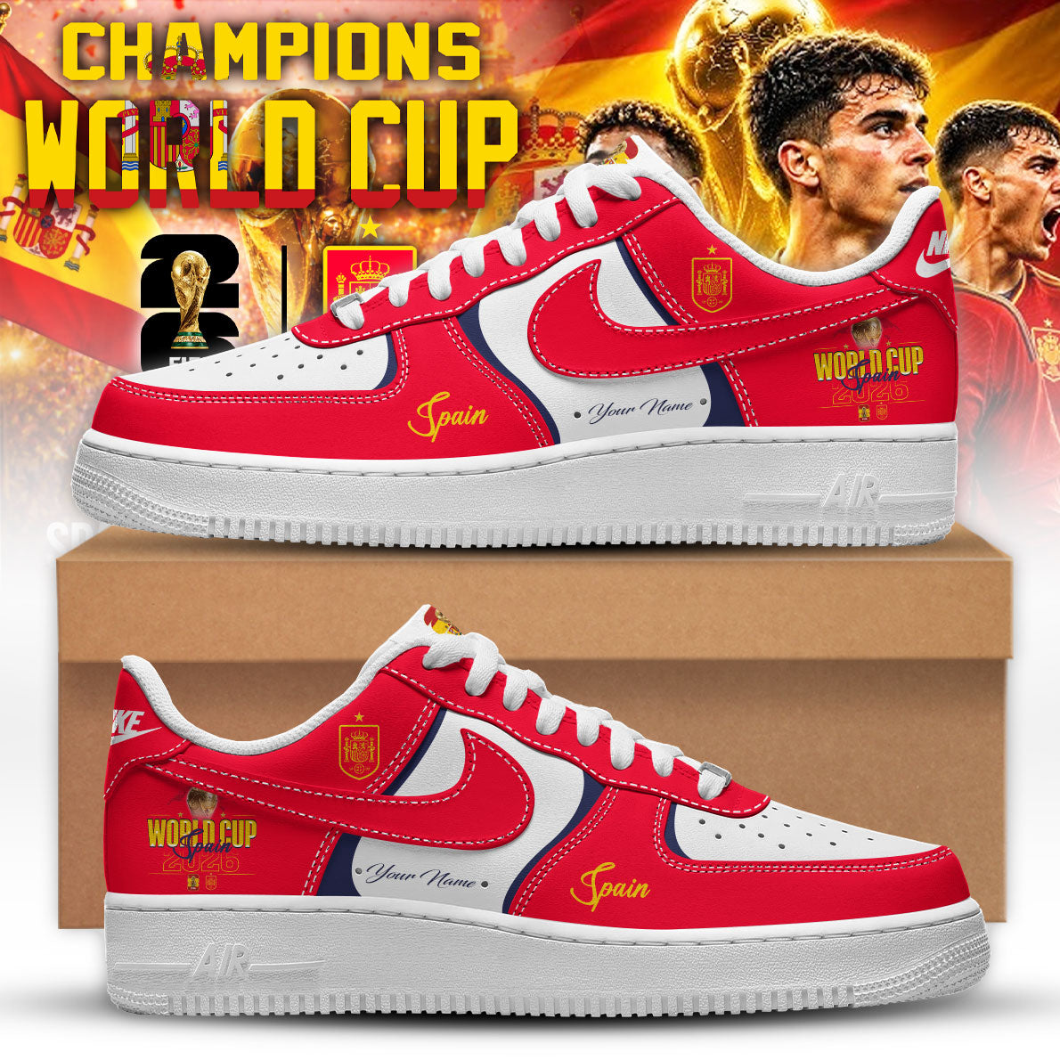 Spain Special World Cup Champions 2026 Limited Edition Shoes