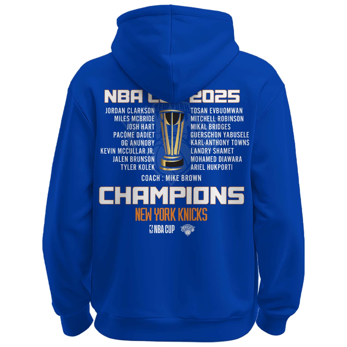 New York Knicks 2025 NBA Cup Champions Hoodie Limited Edition