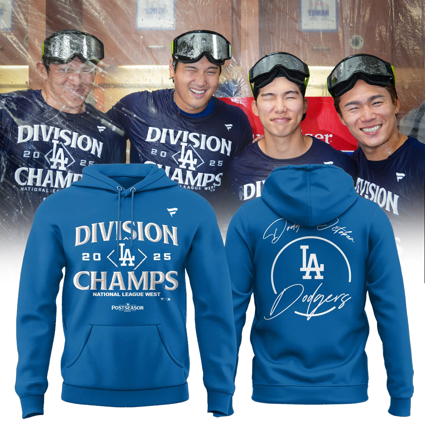 Los Angeles Dodgers 2025 NL West Division Champions Hoodie