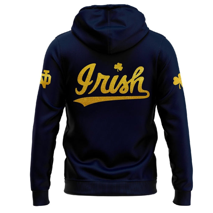 Notre Dame Football "The Fighting Irish" 2025 Navy Hoodie v4