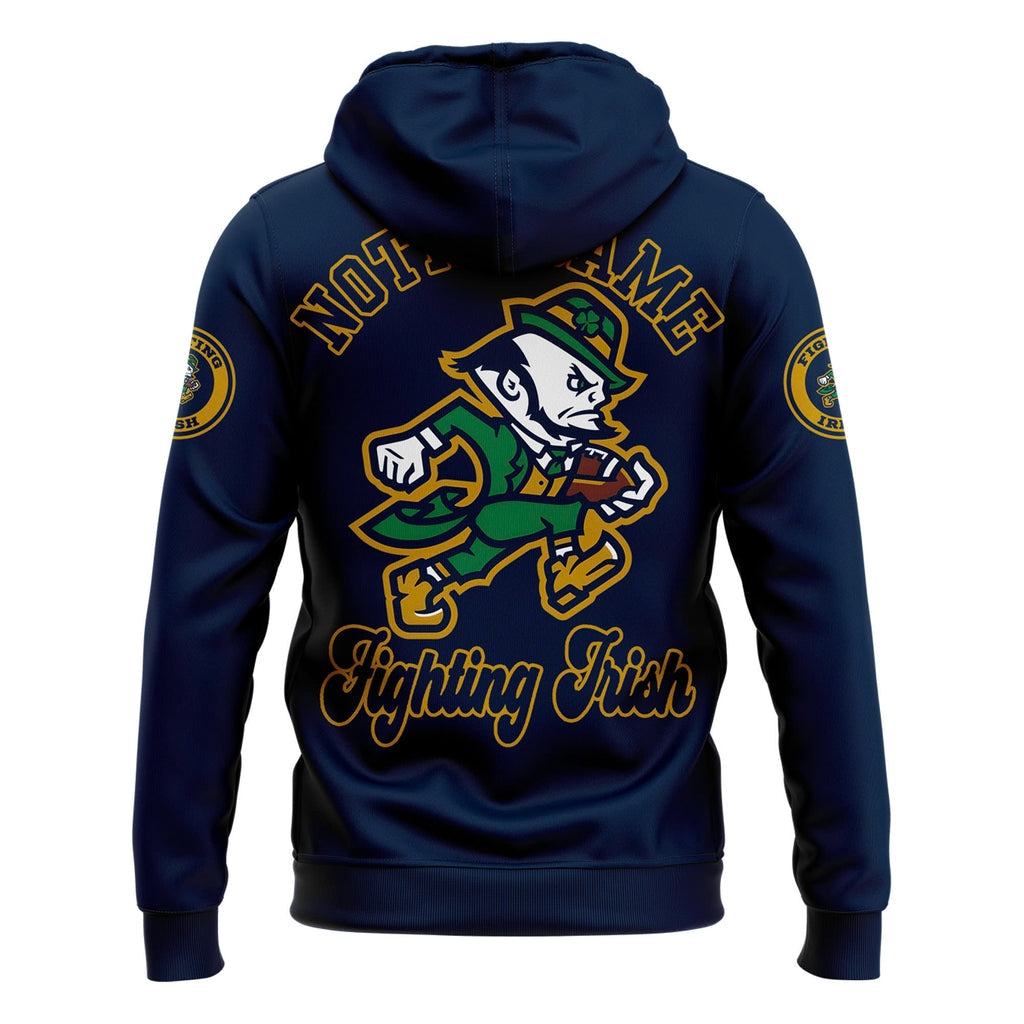 Notre Dame Football Team 2025 Leprechaun Logo Hoodie