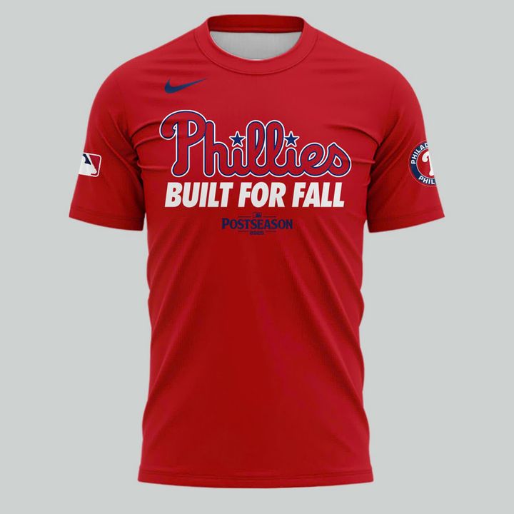 Special New "Built For Fall" 2025 MLB Postseason Clinched Uniform Red T-Shirt