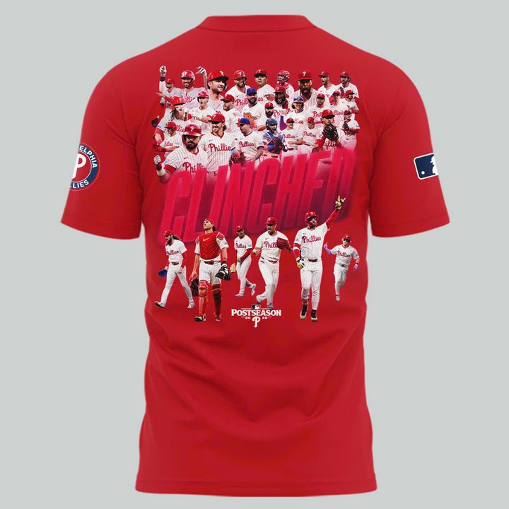 Special New October Ready 2025 MLB Postseason Clinched Uniform Red T-Shirt