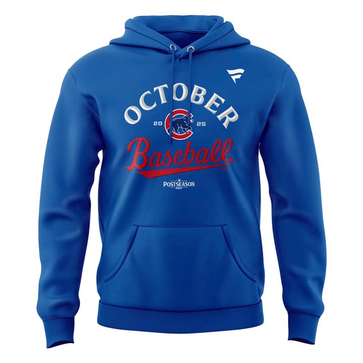Special October Baseball Post Season 2025 Chicago Cubs Hoodie 2