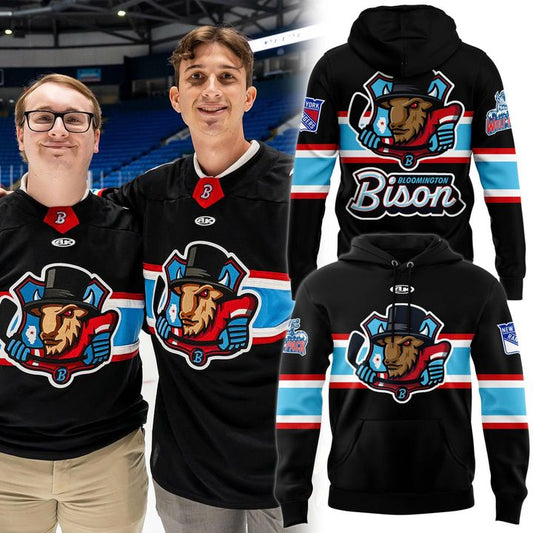 Bloomington Bison New 2025 - 2026 Hoodie-Black